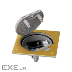 Люк підлоговий IP66 в комплекті з 1х220В + 1хRJ45 5е кат. UTP, латунь (KSE15U/23/71)