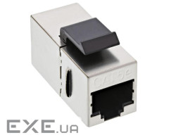 Перехідник мережевий RJ45 STP5e F/F,1:1 Metal 8/8 Keystone Snap-in,срібний (62.09.8174-1) (62.09.8174-1)