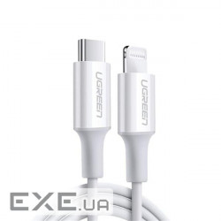 Дата кабель USB-C to Lightning 2.0m US1713A Nickel Plating ABS Shell White Ugreen (60749)