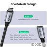 Дата кабель Ugreen USB-C M/F 1.0m 5A 10Gbps USB 3.1 black (30205)