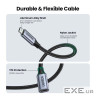 Дата кабель Ugreen USB-C M/F 1.0m 5A 10Gbps USB 3.1 black (30205)