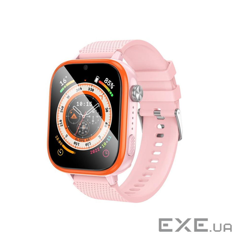 Дитячий смарт годинник Hoco Y101, 4G, GPS, Wi-Fi, HD камера, 1.83" HD-дисплей, (Hoco Y101P)