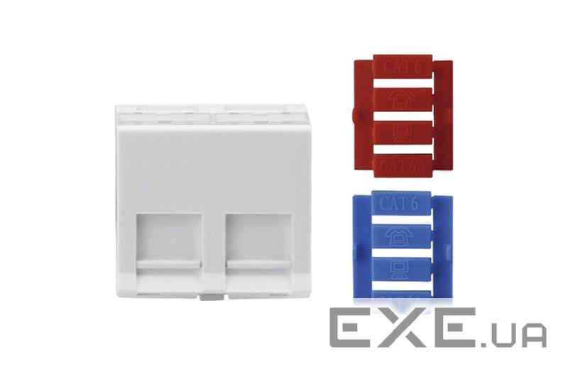 Модульна вставка OK-net, 45х45 2 порту, тип 2 (OK-MI103)