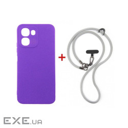 Чохол до мобільного телефона Dengos Case + Cross-body Strap OPPO A6x/A6k 4G Purple+G (DG-KM-CCRB-58)