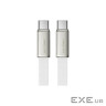 Дата кабель USB-C to USB-C 1.2m 60W 3A nylon white Acefast (6974316286257)