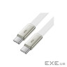 Дата кабель USB-C to USB-C 1.2m 60W 3A nylon white Acefast (6974316286257)
