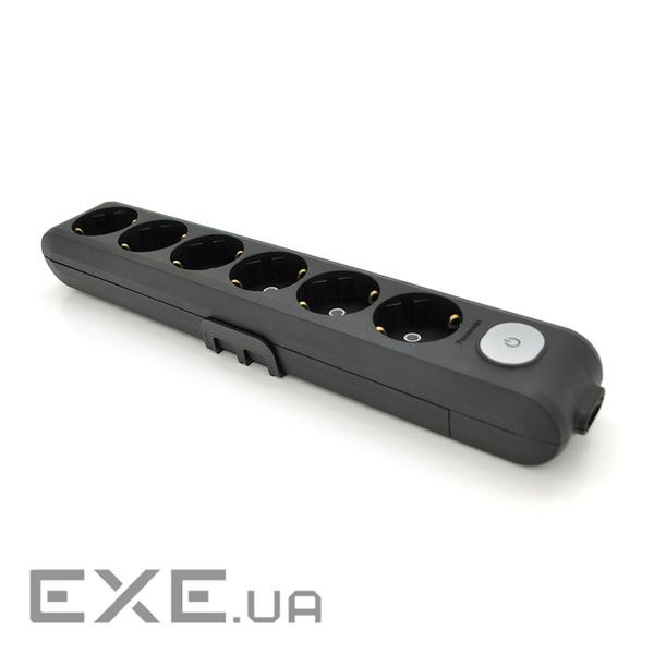 Колодка для подовжувача Panasonic X-tendia із заземленням 6 гнізд (WLTA04602BL-UA)