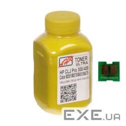 Тонер HP CLJ Pro 300/400/M475 100г Yellow +chip AHK (1505165)