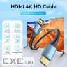 Кабель HDMI M-M, 2.0 м, V2.0, 4K 60Гц , Aluminum Alloy Blue Vention (ALHSH)