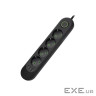 Мережевий фільтр 1.5 м F04U (F04U-BLACK)