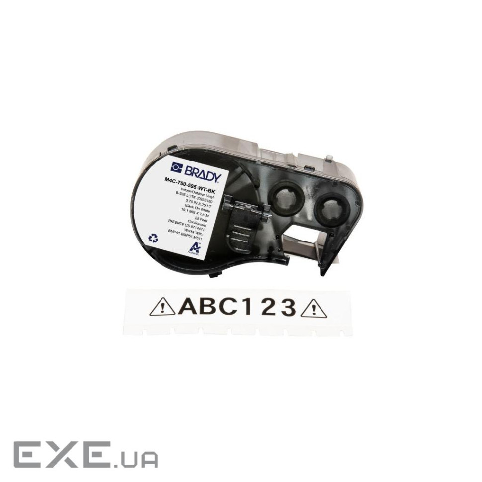Стрічка для принтера етикеток Brady M4C-750-595-WT-BK, всепогодні, безперервна стрічка, 19. (170830)
