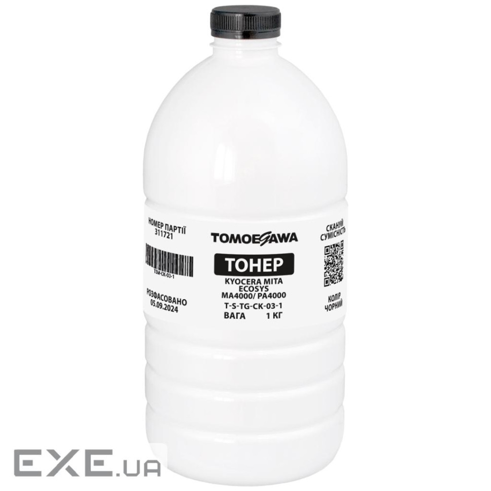 Тонер Kyocera Mita Ecosys MA4000/PA4000, 1 кг Tomoegawa (TSM-CK-03-1)