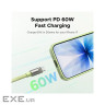 Дата кабель USB-C to USB-C 1.2m 60W green Ugreen (35500)