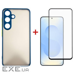 Чохол до мобільного телефона Dengos Kit Samsung Galaxy S25 Matte + glass (Blue) (DG-KM-142)