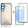 Чохол до мобільного телефона Dengos Kit Samsung Galaxy S25 Matte + glass (Blue) (DG-KM-142)