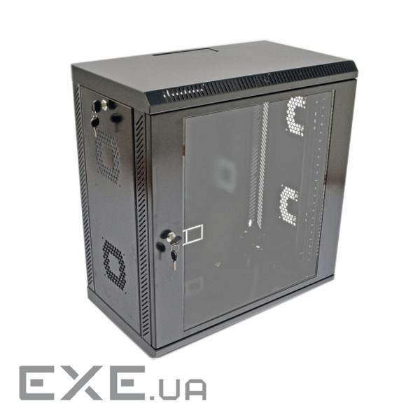 Шафа 12U, 620х350х640 мм (Ш * Г * В), акрилове скло, чорний (UA-MGSWA1235B)