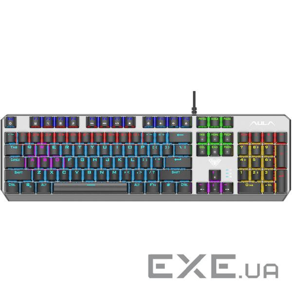 Клавіатура Aula Mechanical F2066-II KRGD blue rainbow backlit (6948391234526)