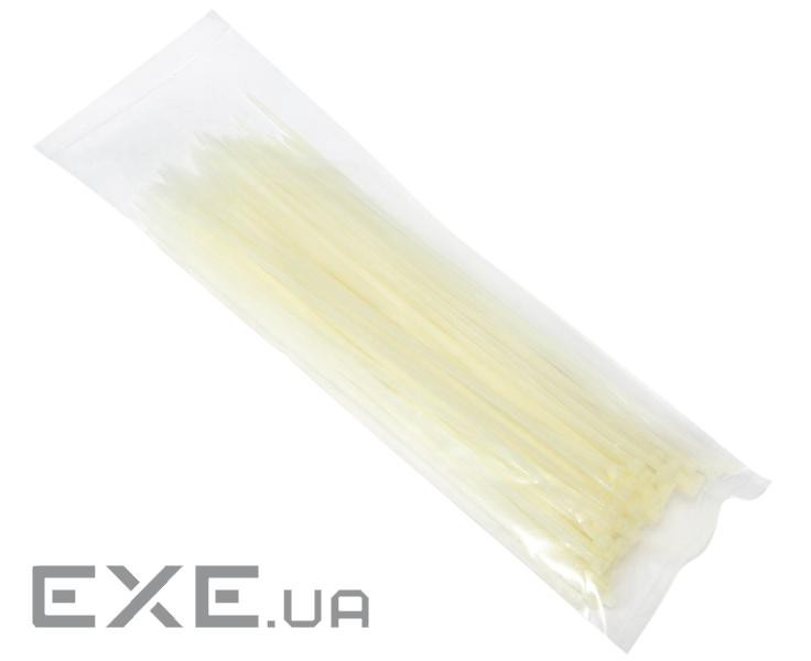 Стяжки для кабелю, 200 мм (Стяжки для кабеля, 200 мм х 2,5 мм, 100 шт, White)