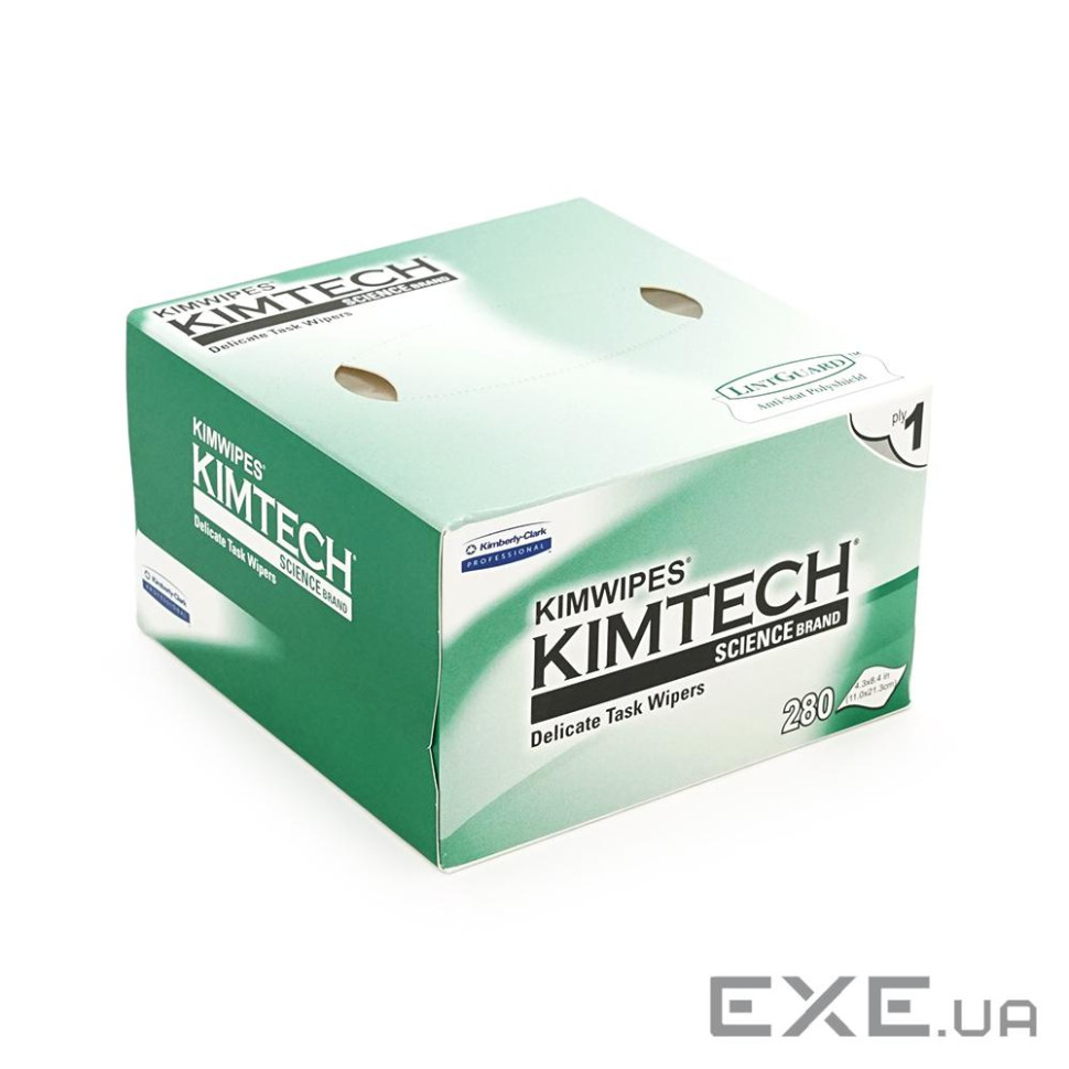 Серветки безворсові для оптики Kim Wipes OD-0131, 280 шт в упаковці Q60 (YT43456)