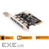 Контролер FRIME PCIe to 4xUSB3.0 (ECF-PCIETOUSB015)