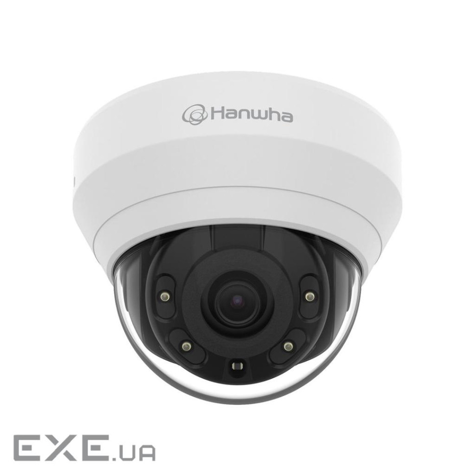 Мережева камера купольна 4MP @30fps, 2.8mm QND-7012R HANWHA VISION (QND-7012R/VAP)