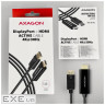Кабель мультимедійний DisplayPort M to HDMI M 1.8m 4K30Hz black AXAGON (RVD-HI14C2)