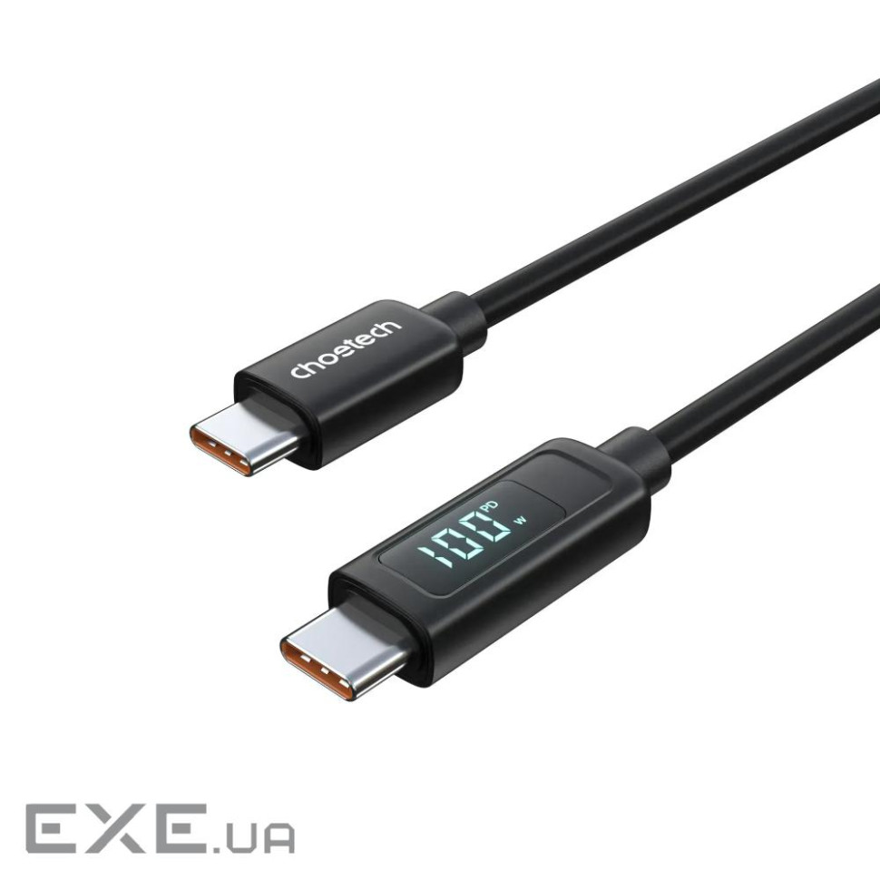 Силіконовий кабель PD100 Вт USB-C до USB-C для циф рового дисплея 1,8 м CHOETECH PD100W U (XCC-1063)