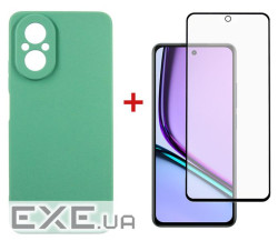 Чохол до мобільного телефона Dengos Realme C67 Soft + Glass Mint (DG-KM-100)