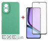 Чохол до мобільного телефона Dengos Realme C67 Soft + Glass Mint (DG-KM-100)