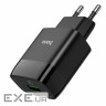 Зарядний пристрій HOCO C72Q Glorious USB QC3.0 18W Black (6931474732507)