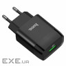 Зарядний пристрій HOCO C72Q Glorious USB QC3.0 18W Black (6931474732507)
