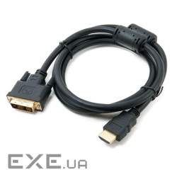 Кабель HDMI - DVI-D, 1.5 м, Black, Extradigital, позолочені коннектори (KBH1684)
