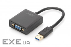 Адаптер DIGITUS USB 3.0 - VGA Full HD, M/F, 0.15 m (DA-70840)