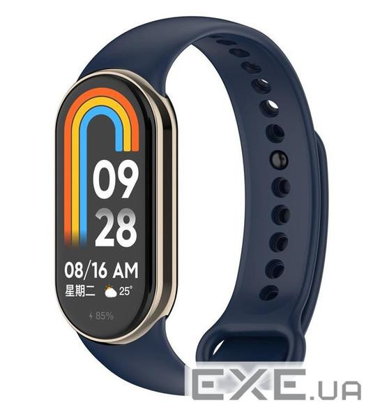 Силіконовий ремінець BeCover для Xiaomi Mi Smart Band 8 Deep Blue (709383)
