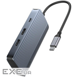 кабель ANKER USB-C Hub - 7-in-1 - PD in 100W, 2xHDMI, 4xUSB-A (Black) USB-концентратор (х (A83740A2)
