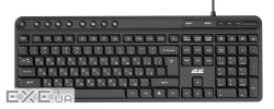 Клавіатура мембранна 2E KS1100 104key, 2xUSB HUB, USB-A, EN/UK, чорний (2E-KS1100UB UA)