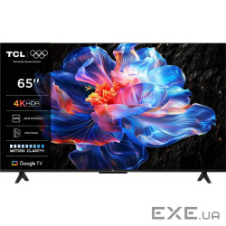 Телевізор 65 TCL LED 4K 60Hz Smart Google TV Black (65P61K)