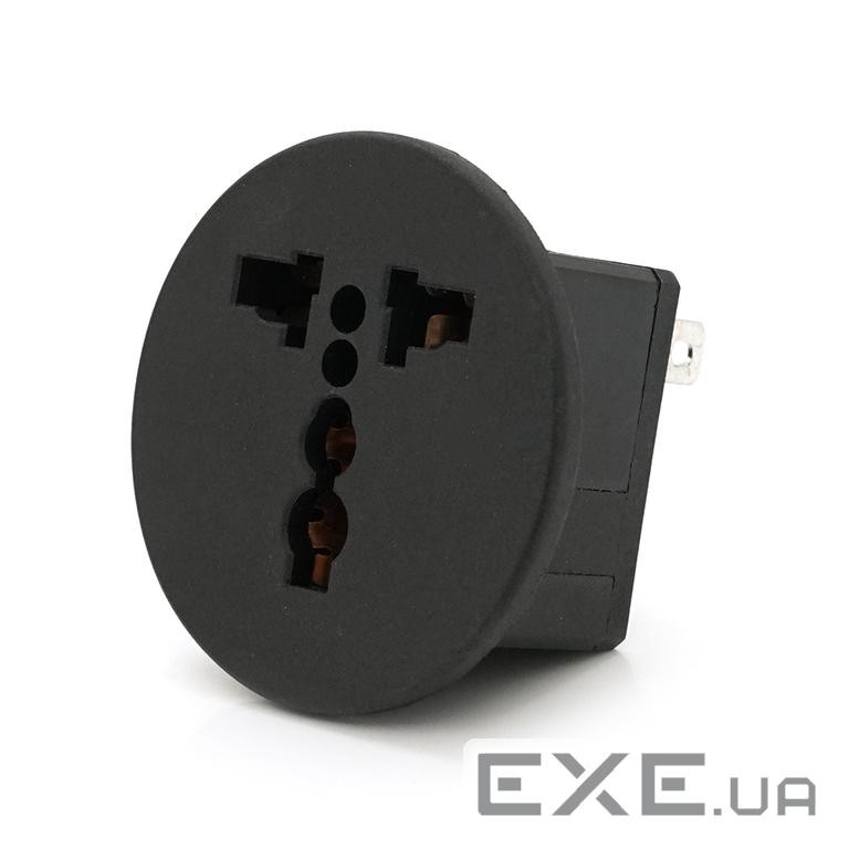 Гніздо на корпус під універсальну розетку SS-801, 250В, 13А, Black , Black