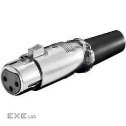 Гніздо Goobay FreeEnd-XLR 3p/F кабельне Gold Locking Mechan (75.01.1223-1)