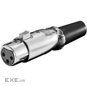 Гніздо Goobay FreeEnd-XLR 3p/F кабельне Gold Locking Mechan (75.01.1223-1)