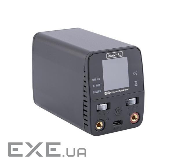 Блок живлення ToolkitRC P200 V2 TK23100-EU 200Вт, 1-30V / 1-10A, Type-C(PD3.0). 2&times,4 мм, 78