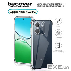 Чохол до мобільного телефона BeCover Anti-Shock Oppo A5x 4G/5G Clear (713814)