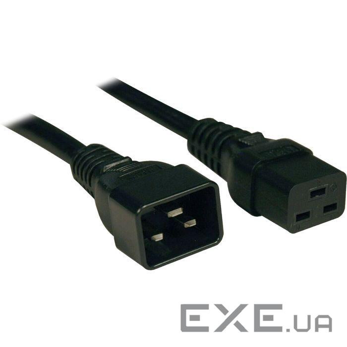 Кабель живлення ZPAS C19/C20, 2m, 16A, чорний (T-SO-MKZ509E20E)