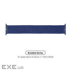Ремінець Armorstandart Braided Solo Loop для Apple Watch 38mm/40mm/41mm Atlantic Blue Size (ARM58066)