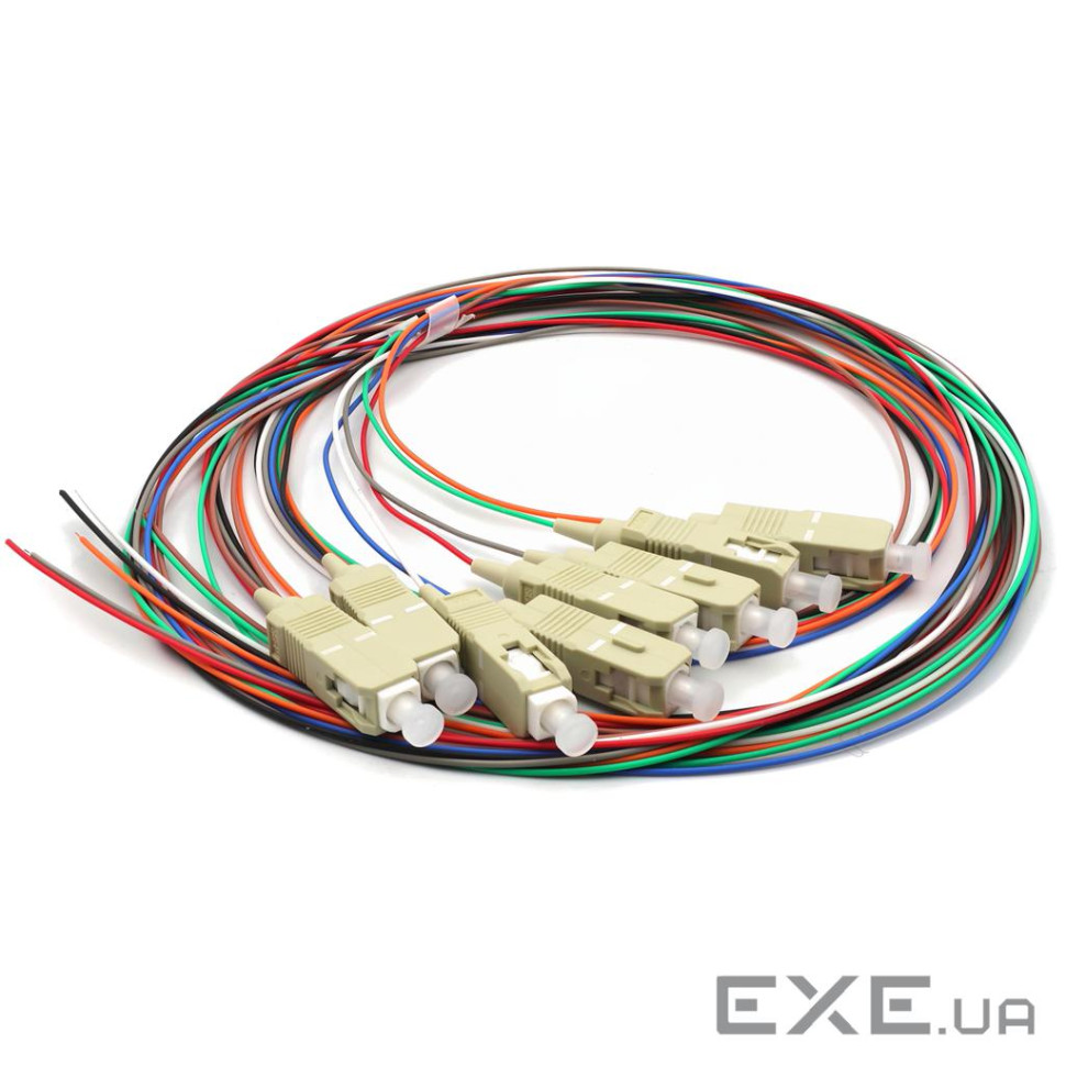 Набір кольорових пігтейлів SC/UPC 1.5 m, MM (OM3), Easy strip, для 8 вол. (B (PG-1.5SC(MM)(FW)Е-K8) -K8)