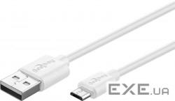 Кабель Goobay USB2.0 A-microB M/M 0.5m, AWG28 2xShielded Silver-contact (75.03.8665-10)