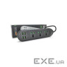 Мережевий фільтр ТВ-Т16mini, 3 розетки + 4 USB, 2 м, перетин 3х0,75 мм, 3000W, (ТВ-Т16mini-Black)