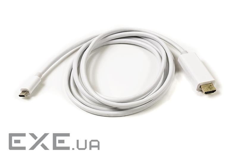 Кабель PowerPlant USB Type-C to HDMI, 1.8м, White (CA910878)