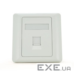 Рамка 86х86 під 1 модуль Keystone Jack RJ-45 кат.5E UTP, 1-port Q100 (F-86х86KJ-1) 86KJ-1)