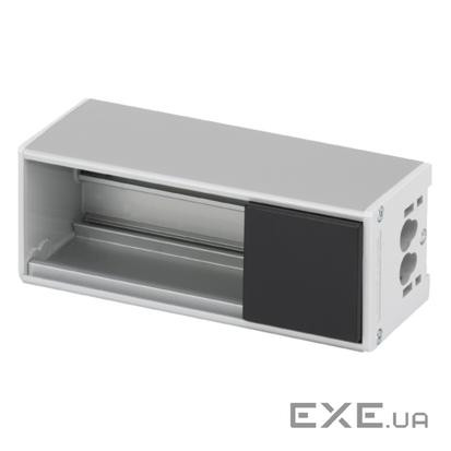 Розеточная коробка Ofiblock COMPACT на 2 модуля 45х45мм, алюминий, черный (KFC102/14)